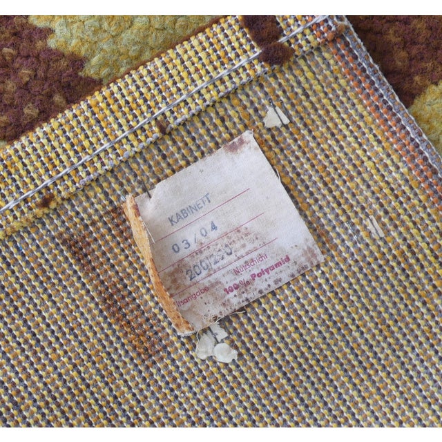 Textile Large Space Age Rug with Pattern, 1970s For Sale - Image 7 of 12
