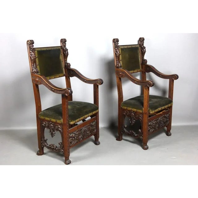Set of Renaissance Style Armchairs For Sale - Image 12 of 12