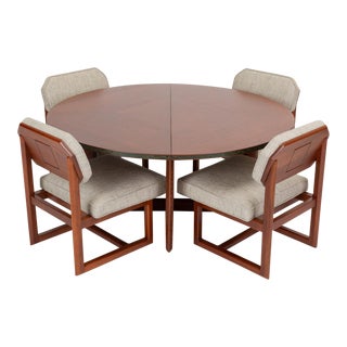 Frank Lloyd Wright “Taliesin” Game Table With Four Chairs For Sale