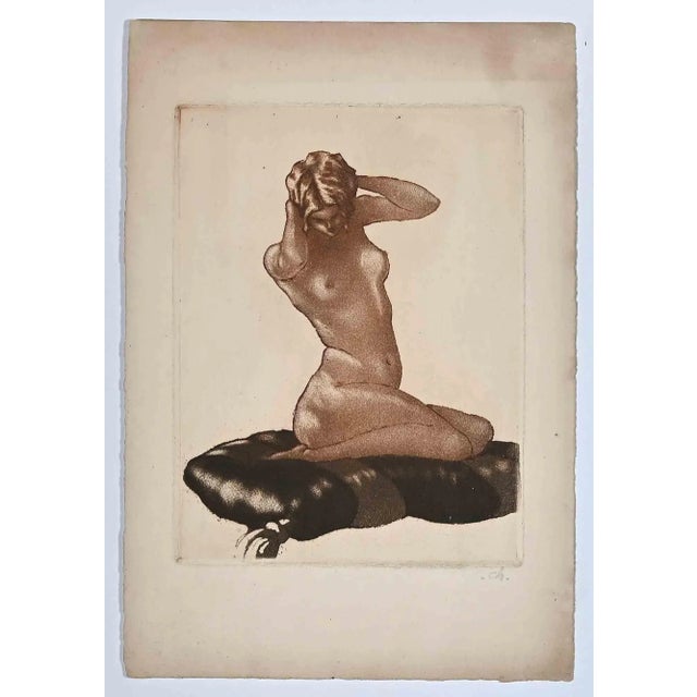 Édouard Chimot, The Little Siren, Original Etching, 1922 For Sale - Image 3 of 3