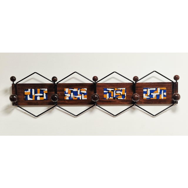 Mid-Century Modern Wall Coat Rack, 1950s For Sale - Image 10 of 10