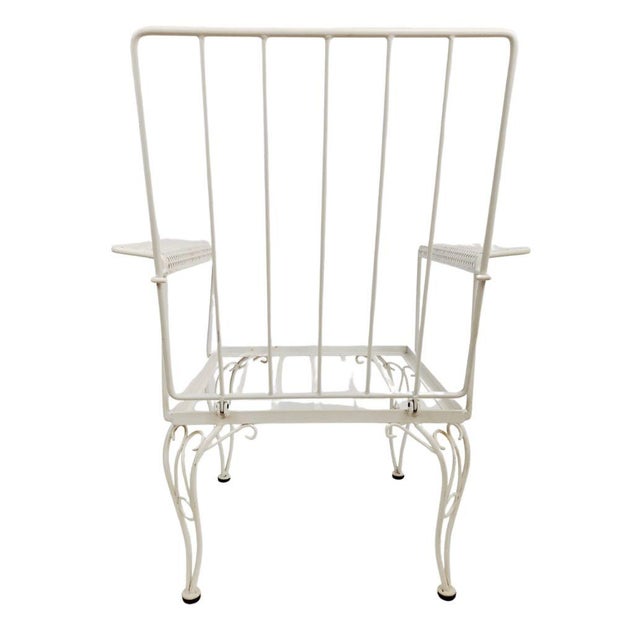 Italian Chair with Folding Backrest in Painted Iron, 1970s For Sale - Image 3 of 16