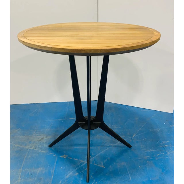 Baker / McGuire Organic Modern Outdoor Teak Farallon Bistro Table