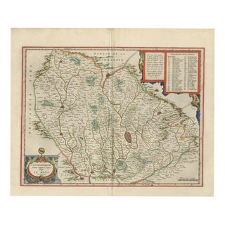 Antique Blaeu Map of Maine, 1642 For Sale
