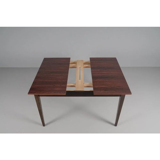 Brown Scandinavian Rosewood Folding Dining Table, 1960s For Sale - Image 8 of 13