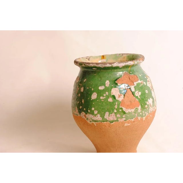Antique French Green Enamelled Confit Pot, 1890s For Sale - Image 5 of 11