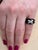 0.2 Carat White Diamond and Black Onyx XO Ring 18 Karat White Gold For Sale - Image 12 of 18