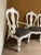 Late 20th Century Carved French Provincial Upholstered Painted Dining Chairs, Set of 6 For Sale - Image 9 of 12
