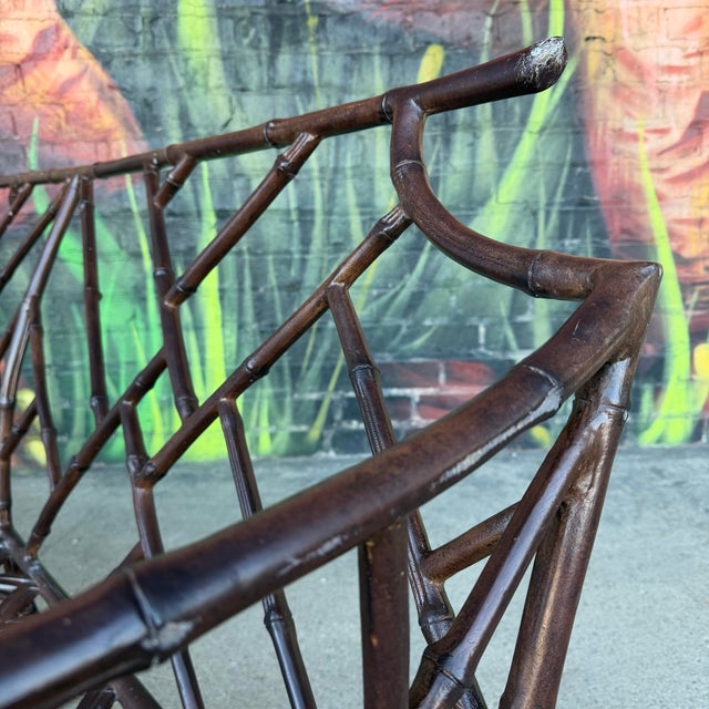 Faux Bamboo Sofa in the Style of Brown Jordan Calcutta For Sale - Image 11 of 12