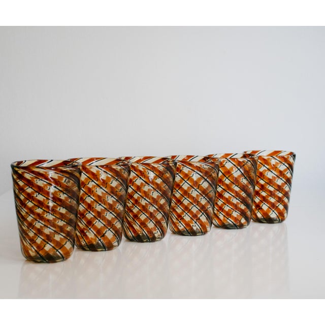 2000 - 2009 Italian Modern Murano Glasses and Pitcher by Mariana Iskra, 2004s, Set of 7 For Sale - Image 5 of 18