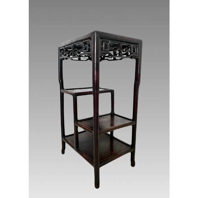 We were very pleased to acquire this old Chinese tiered /step style display table or plant stand made from old mature...