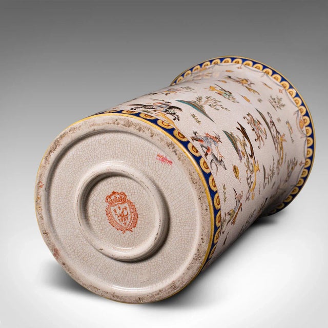 Vintage Oriental Ceramic Stick or Umbrella Stand For Sale - Image 12 of 13