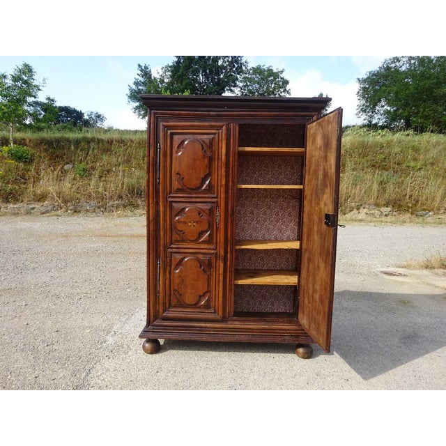 Louis XIII Walnut Armoire For Sale - Image 6 of 18