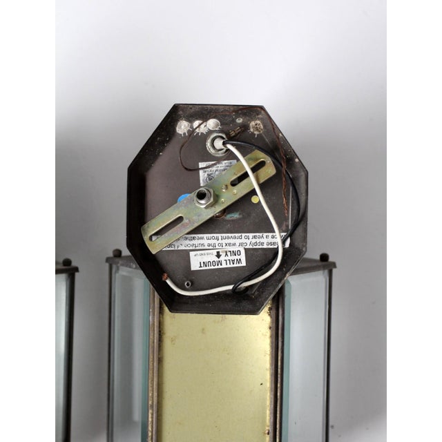 Brown Vintage Outdoor Wall Lantern Sconces - a Pair For Sale - Image 8 of 11