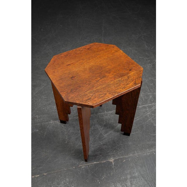 Vintage Amsterdam School Side Table, 1920s For Sale - Image 3 of 11