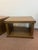 1970s Set of Two Postmodern Cube Side Tables With Brass Corner Brackets For Sale - Image 4 of 12