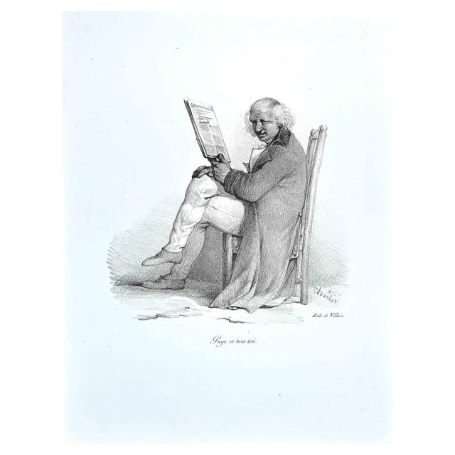 Jean François Villain, Paye et Tais-Toi, Lithograph, 1850s For Sale