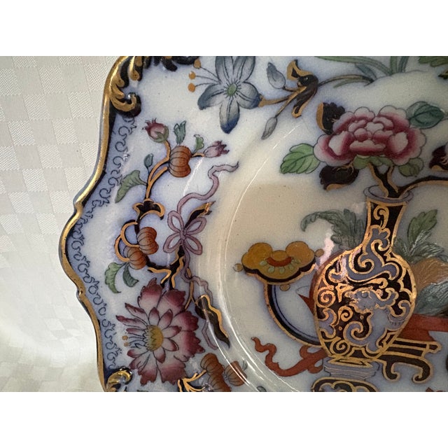 Ridgway Porcelain Imari Style English 19th Century Plate For Sale - Image 4 of 14
