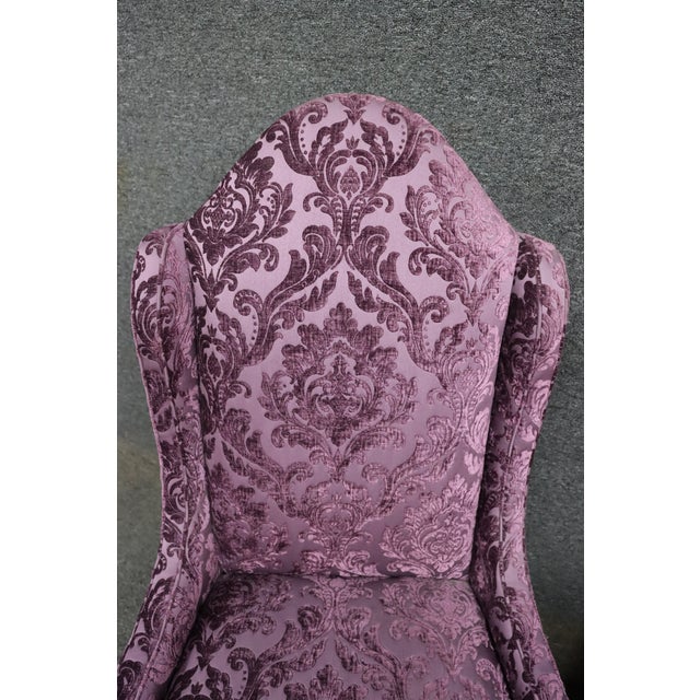 Pair of William & Mary Style Wingback Chairs For Sale - Image 12 of 16