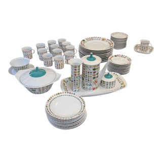 Rosenthal Studio-Linie Piemonte Porcelain Dinnerware, Set of Sixty-Nine For Sale