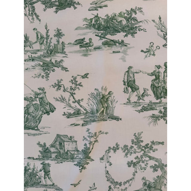 Gp & J Baker, the Seasons, Romantic Toile 4 Yards Cotton Fabric Romantic Pastoral Toile Printed For Sale In Raleigh - Image 6 of 6