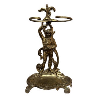 French Brass Umbrella Stand For Sale