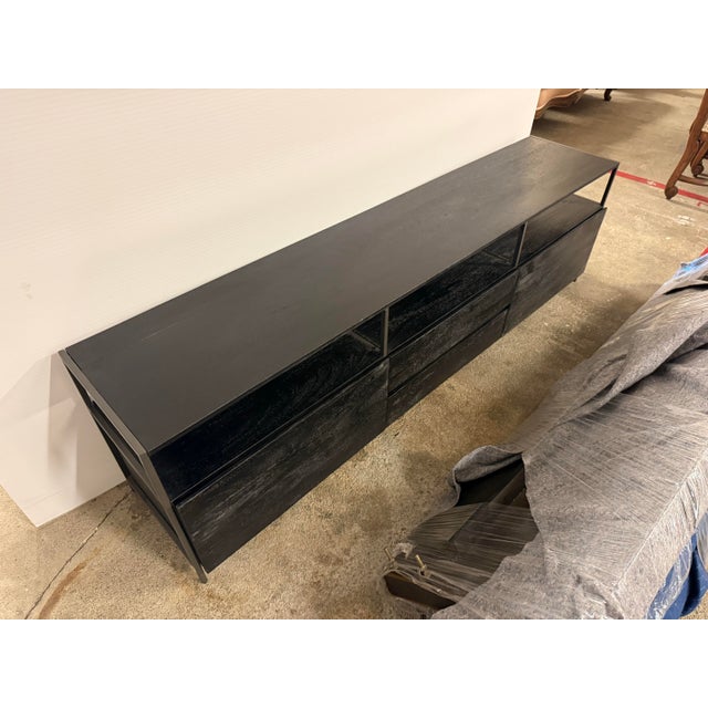 2020s West Elm Industrial Storage Media Console For Sale - Image 5 of 12