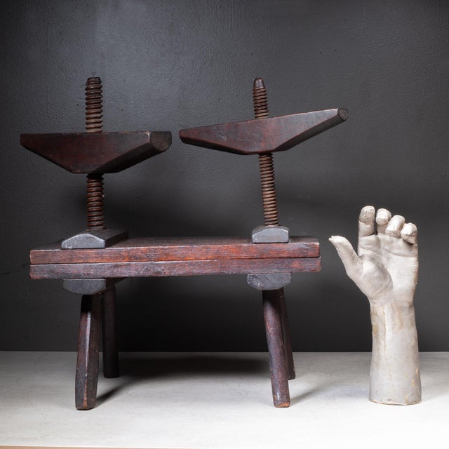 Late 19th Century 19th C. Primitive Book Binding Press For Sale - Image 5 of 7