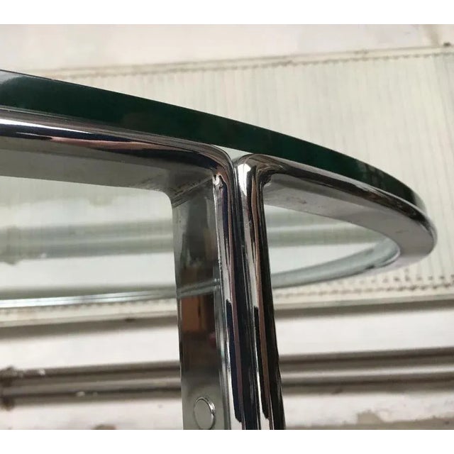 Mid-Century Space Age Chrome and Glass Couch Table in the style of Horst Brüning, 1960s For Sale - Image 5 of 13