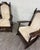 Vintage Jacobean Revival or Tudor Style Barley Twist Oak Armchair and Rocker Set For Sale In Kansas City - Image 6 of 17
