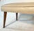 Vintage 50s Mid-Century Modern Ottoman Footstool Bench Off White Vinyl For Sale - Image 9 of 11