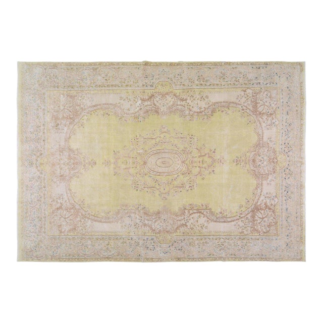 Vintage Turkish Anatolian Hand Knotted Wool Rug, 9'5x14 For Sale