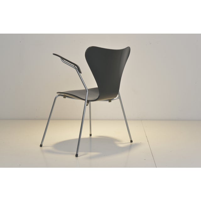 Wood Armchair 3207 Arne Jacobsen for Fritz Hansen, Denmark, 1955 For Sale - Image 7 of 10