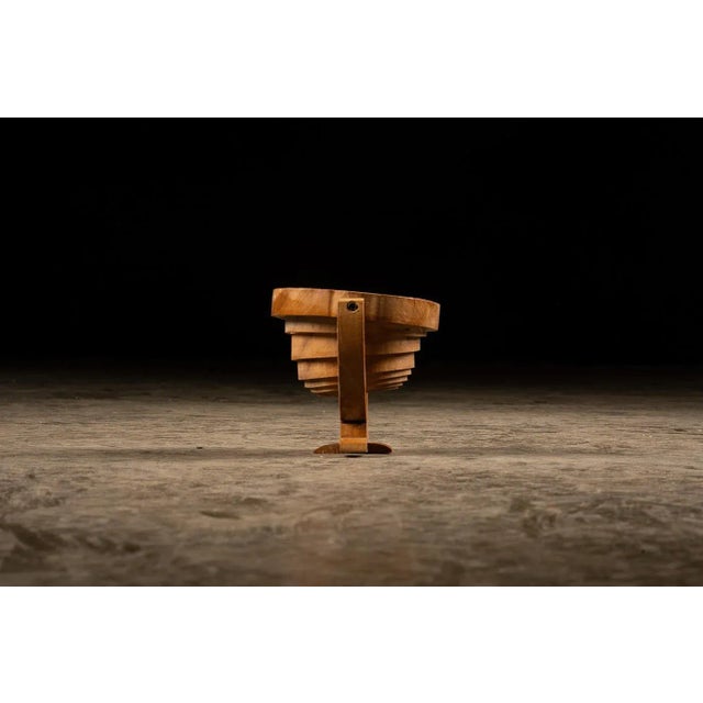 Wood Folk Art Wooden Spiral Cut Bowl For Sale - Image 7 of 8