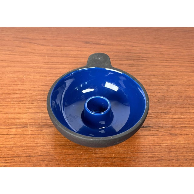 Vintage Danish Blue Ceramic Candleholder from Stelton For Sale - Image 17 of 18