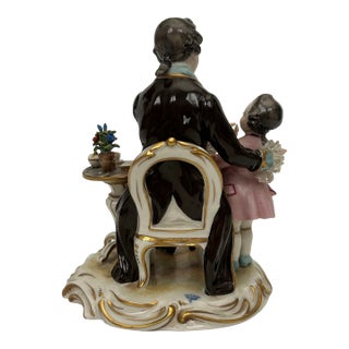 Meissen Grandfather and Grandchild Limited Masterwork For Sale
