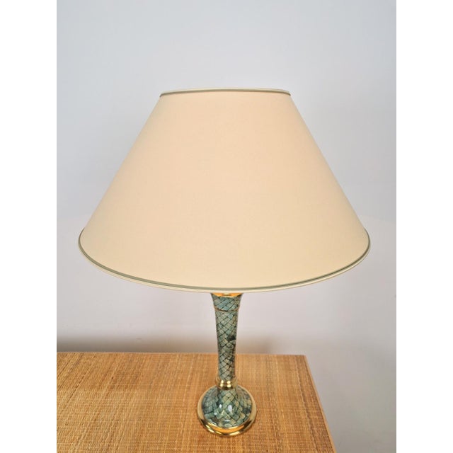 Hollywood Regency Regency Glazed Ceramic Table Lamp, Italy, 1970s For Sale - Image 3 of 8
