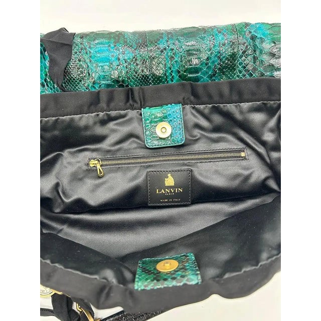 Contemporary Lanvin Amalia Python Tote For Sale - Image 3 of 11