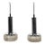 1970s Staff Leuchten P105 Chrome & Textured Glass Pendant Lights - a Pair For Sale