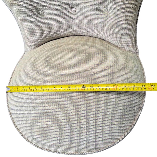Pair of Armless Slipper Lounge Side Chairs For Sale - Image 9 of 11