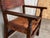 Brown 19th Century Spanish Colonial Throne Armchair with Leather For Sale - Image 8 of 11