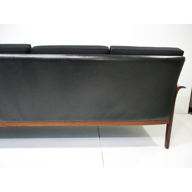 Knut Saeter Rosewood Upholstered Sofa for Hans Olsen Norway For Sale - Image 12 of 13