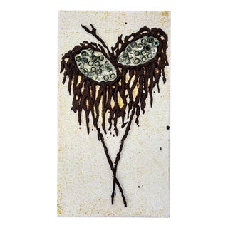 Mid-Century Modern Studio Ceramic Wall Plaque, 1970s For Sale