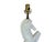 1950s Vintage Mid-Century Modern Italian Alabaster Horse Table Lamp Base Hand Carved Rearing Knight Model 477 Original Sticker For Sale - Image 5 of 7