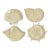 Mid Century Modern Fitz and Floyd Iridescent Seashell Plates- A 4 Piece Set For Sale