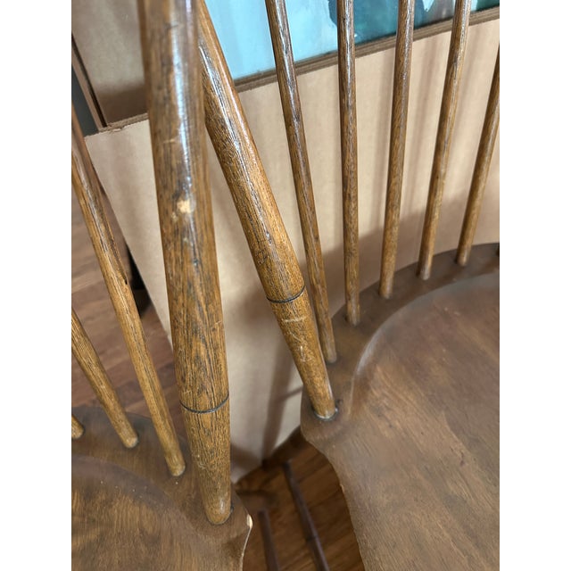 Wood Set of Five 19th C. American Bird Cage Windsor Chairs For Sale - Image 7 of 10