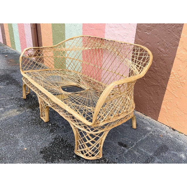 Mid 20th Century Palm Beach Regency spun Outdoor Loveseat Chairish