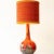 Red Brown Ceramic Floor Table Lamp with Lampshade attributed to R. Houben, 1970s For Sale - Image 9 of 12