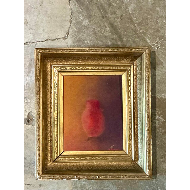 Late 20th Century Vintage Boho Original Abstract Expressionist Still Life on Canvas For Sale - Image 5 of 12