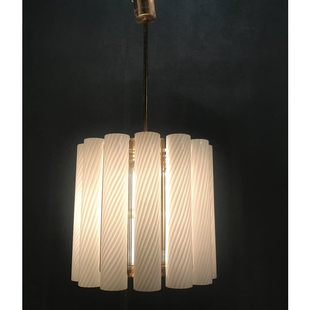 Mid-Century Modern Murano Swirl Glass Chandelier by Paolo Venini for Murano, 1960s For Sale - Image 3 of 17